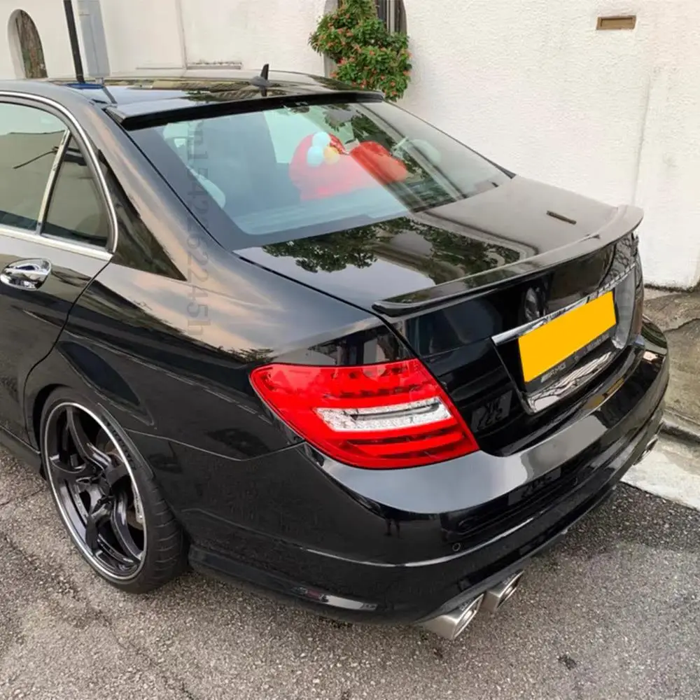 Alerón Trasero Para Mercedes Clase C W205 (2008-2014) - ABS Negro Brillante, Mejora Estética Y Aerodinámica