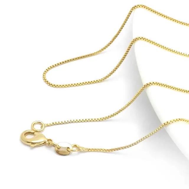 18kゴールドネックレス ロブスタークラスプ ロブスタークラスプ付き18Kゴールドカラー銅ネックレス,完成した