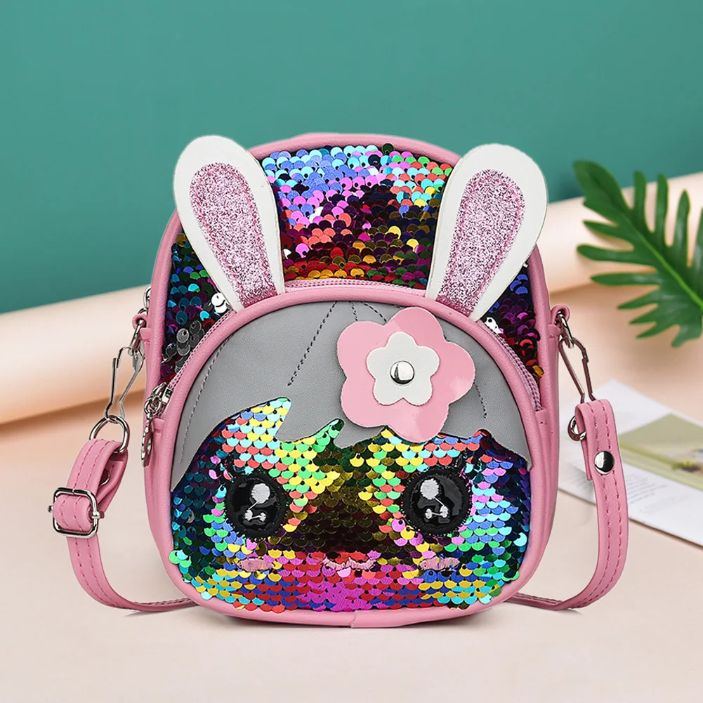 Sequin Rabbit Backpack for Girls Kids Preschool Elementary Bookbag for Elementary Toddler Bags With Rabbit Ears School Supplies