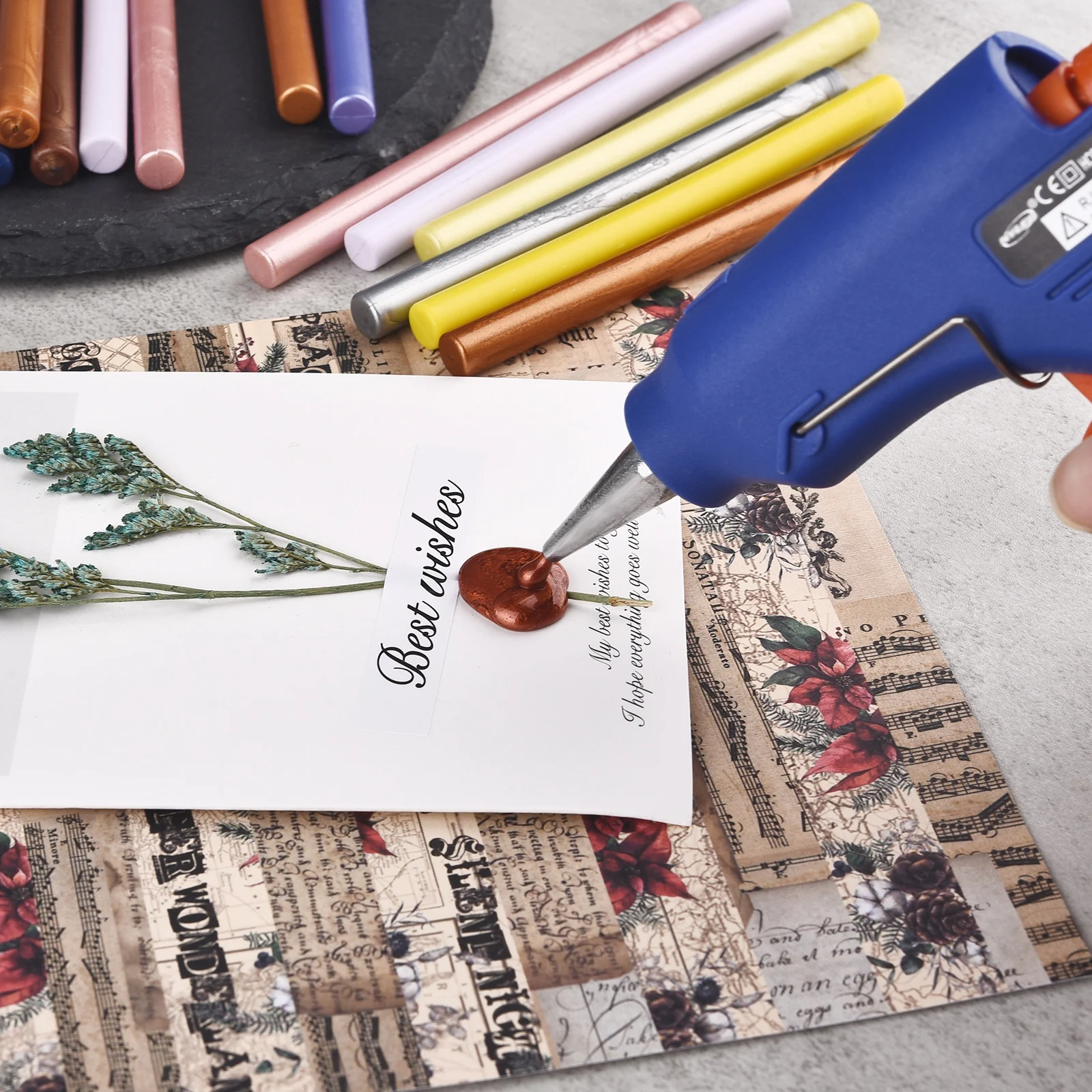 녹는 글루건용 도장 왁스 스틱, 웨딩 파티 초대장 씰링 왁스, 패션 선물 장, 10 개