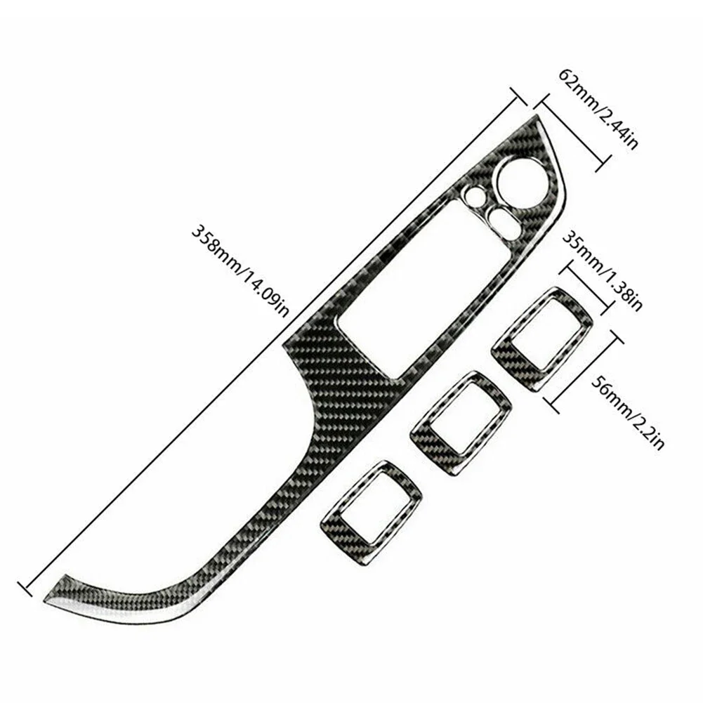 

Car Door Window Switch Frame Cover Trim Carbon Fiber Molding Sticker Kit For BMW 3 Series E90 2005-2012 Interior Accessories