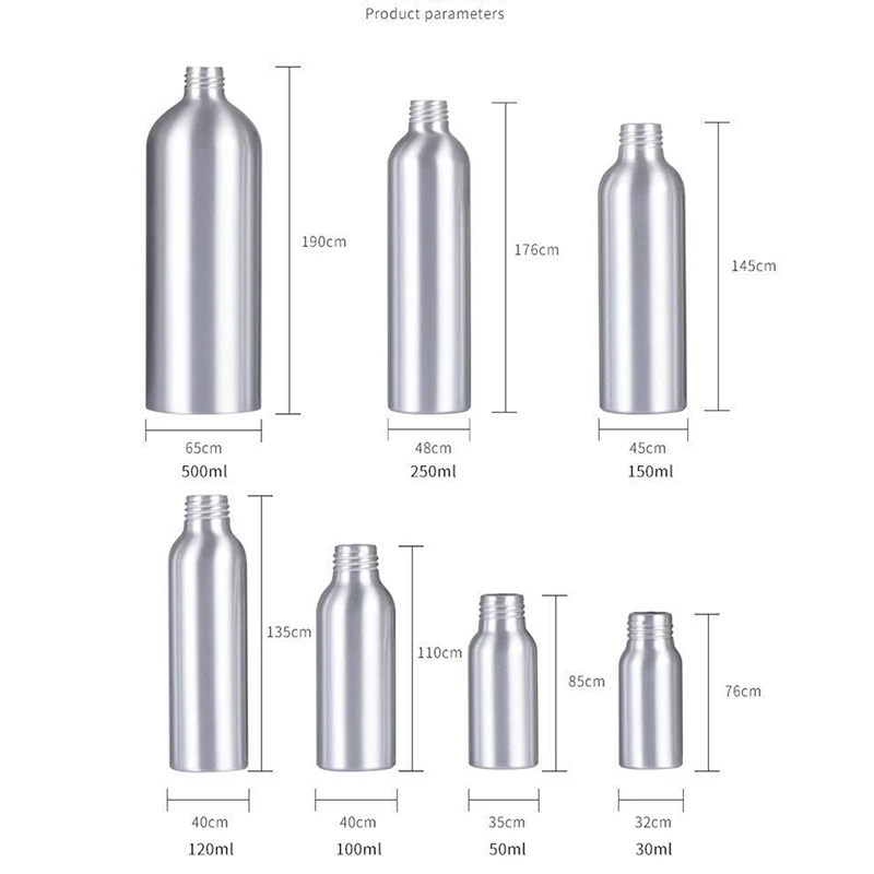 Spray Bottle 1pc Aluminum Bottle Empty Spray Bottles Pump Sprayer Fine Mist Spray Refillable Bottles Water Bottle Sprinkler 50-500ML