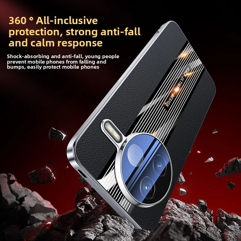 Luxury Hard PU Leather Plated Protective Back Cover Case