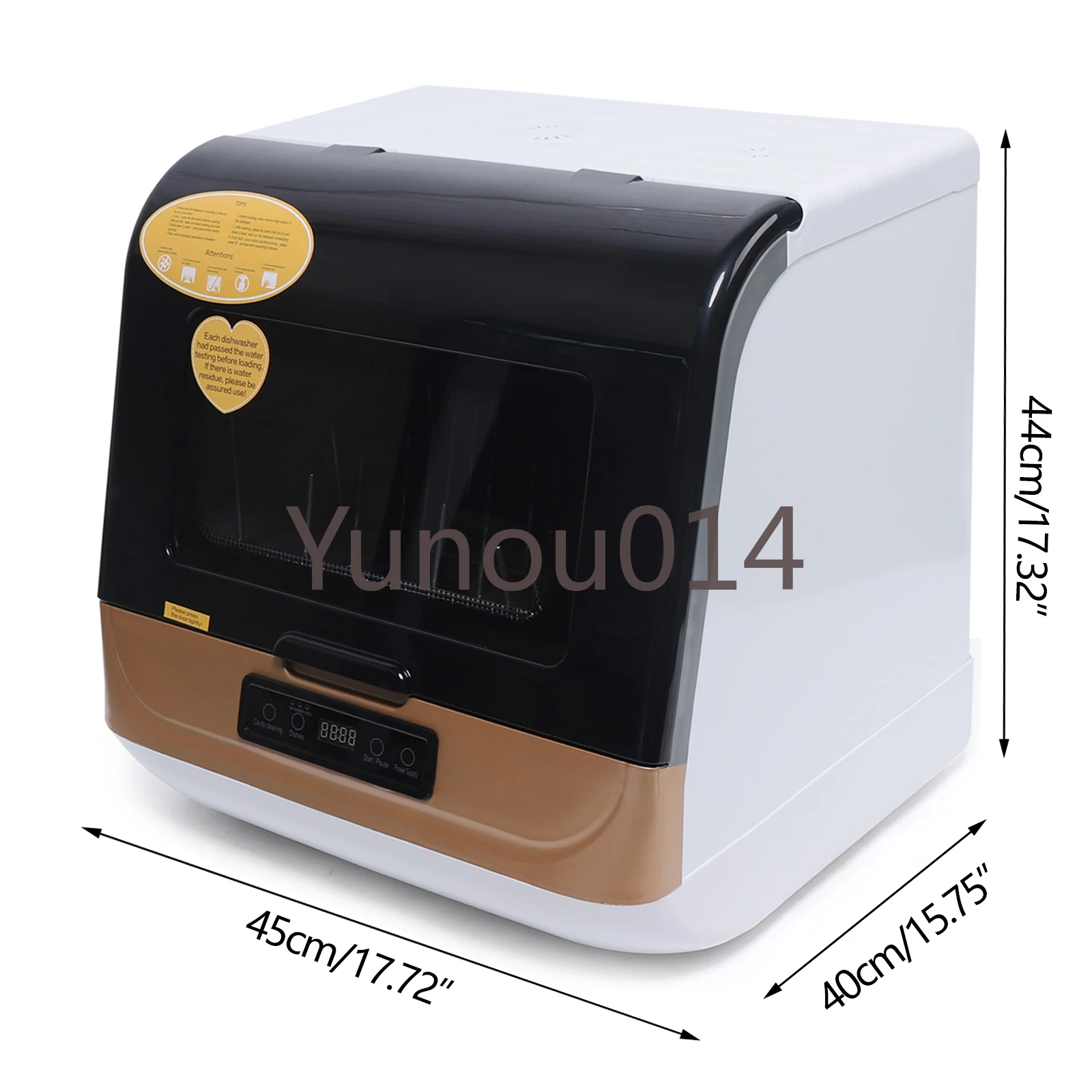 

5-Liter Compact Portable Countertop Dishwasher 360° Streak-Free Deep Cleaning