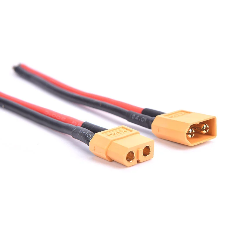 1 세트 XT60 XT-60 남성 + 여성 총알 커넥터 플러그 실리콘 14 AWG 와이어 RC Lipo 배터리 (1 쌍) 바나나 플러그 커넥터