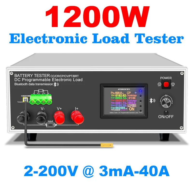

Battery Tester 200V 40A DLB-1200W Multifunction Direct Current Electronic Load Discharger Support PC Online Software Control