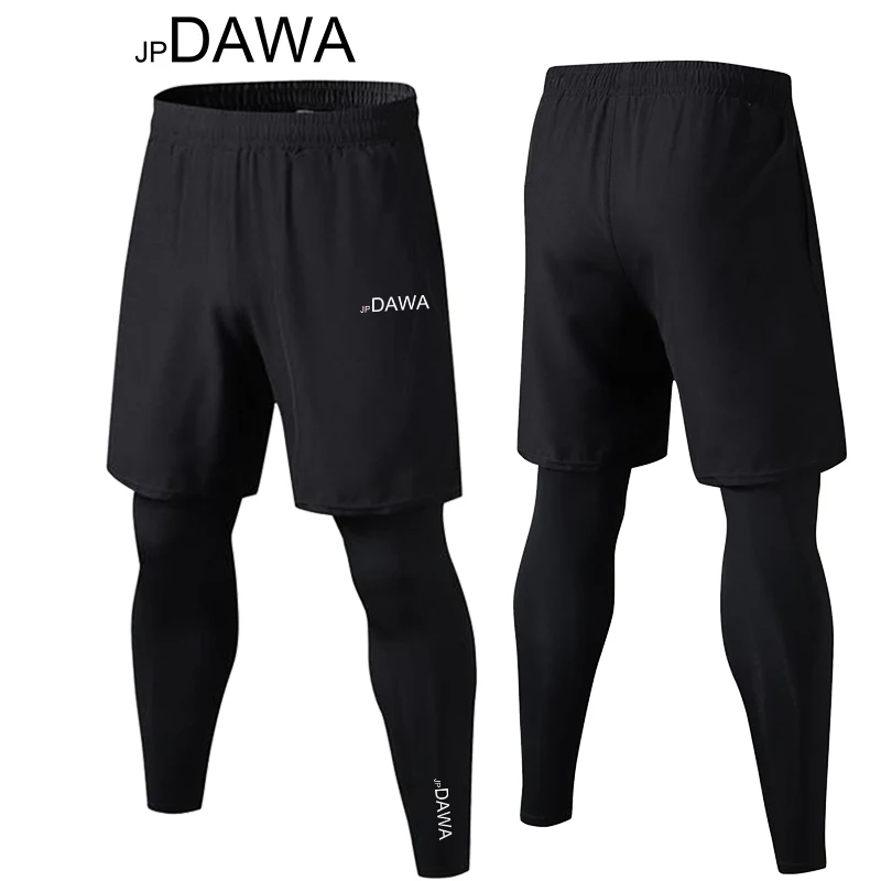 Wading Pants JP Dawa Summer Fishing Pants Men's Fake Two Piece Set Mosquito proof Outdoor Fitness Cycling Tight Elastic Luya Fishing Pants
