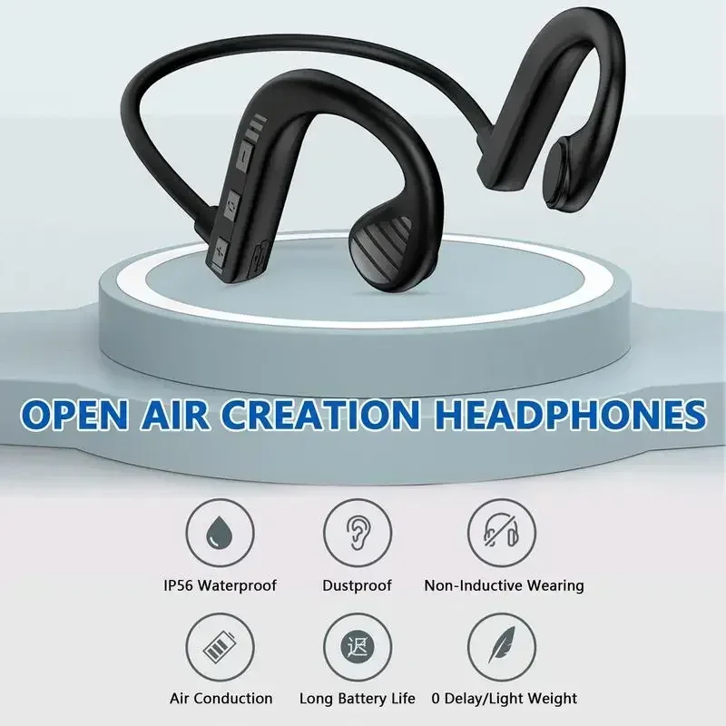 

3D Stereo Earplug Bone Conduction Noise Canceling Headphone Air Conduction Sport Headset Sport Bluetooth-compatible Headphones