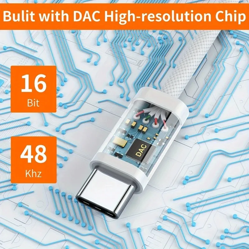 USB-C to 3.5mm Audio Headphone Adapter Cable