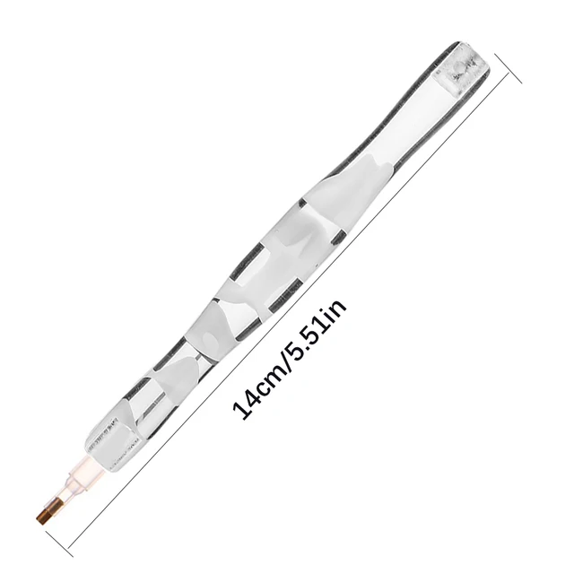Stylo de peinture diamant 5D, perceuses à pointe en cristal, outils faits à la main avec têtes de forage à pointe métallique, accessoires de pointe de stylo multi-placer 6