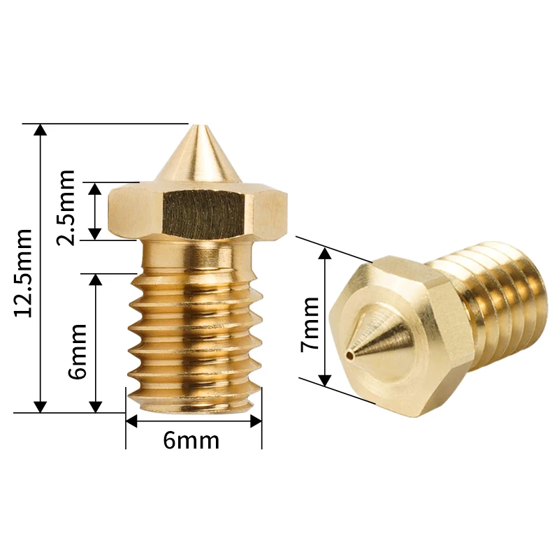 

3D Printing Fittings High Flow CHT Clone Nozzles E3DV6 Hot End Three Eye Nozzles 1.75Universe 3.0 Universal