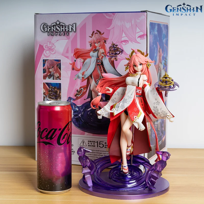 

New 24cm Genshin Impact Figure Yae Miko Anime Figures Sexy Girl Figurine Pvc Statue Model Collection Desk Decorate Doll Toy Gift