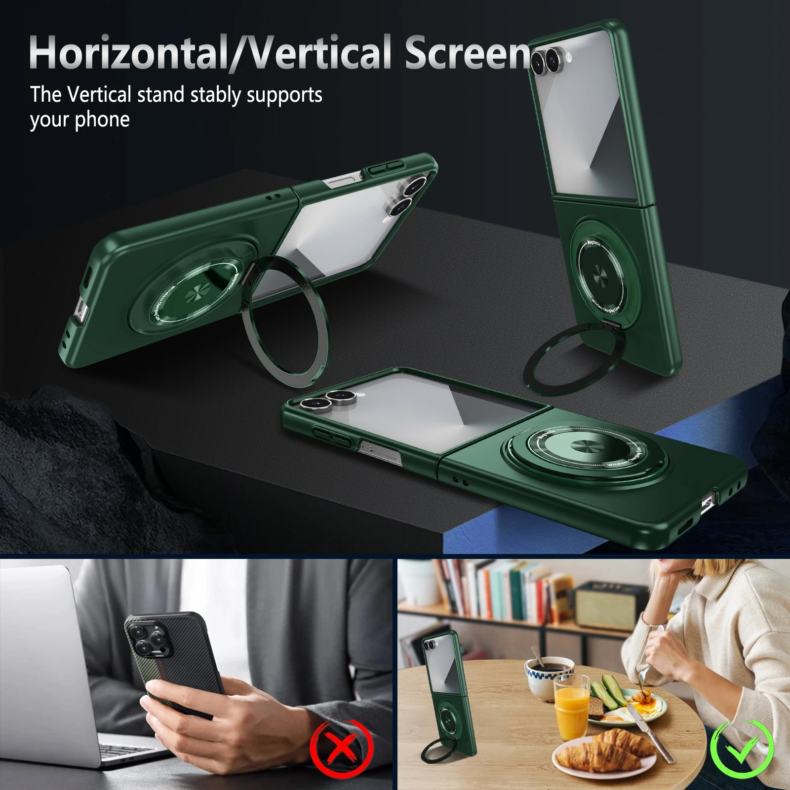 360 Rotating Magnetic Ring Holder Shockproof Phone Case