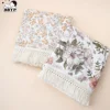 2 Layer Cotton Muslin Baby Blanket Floral Sunflower Newborn Swaddle Wrap Cloth Boy Girl Receiveing Blanket Baby Stroller Blanket 1