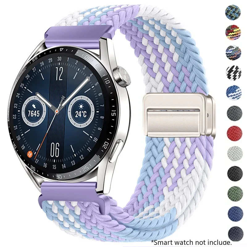 Adjustable Nylon Buckle Strap for Smartwatches - 22mm/20mm