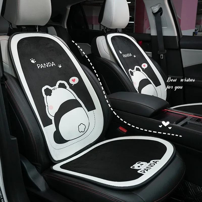 Universal Cartoon Panda Plush Car Seat Cushion Pad Warm