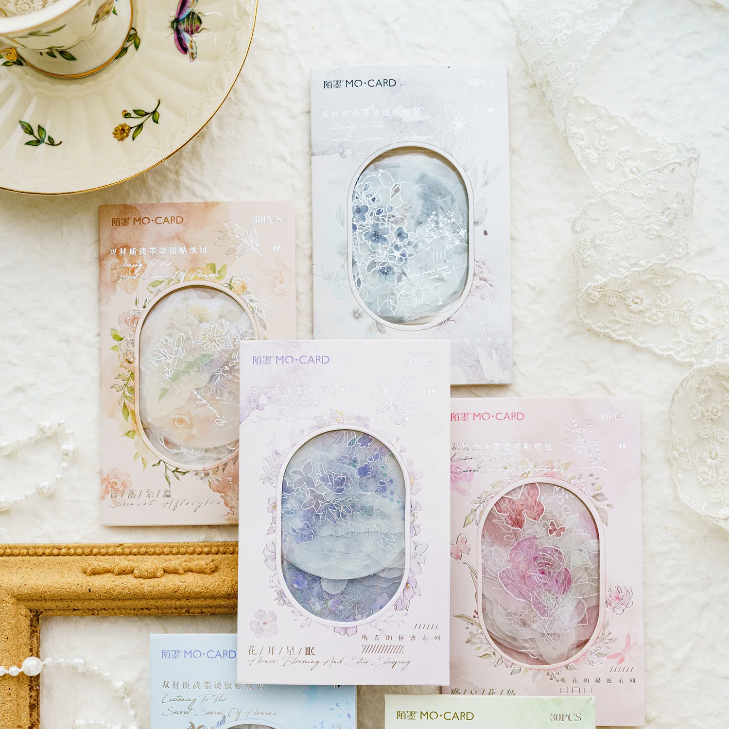 

20sets/1lot Kawaii Scrapbook Sticker Vintage Flower Secrets Scrapbooking Supplies Planner Decorative Craft Stationery Sticker