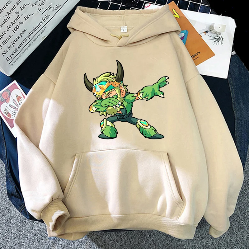 

Game Brawlhalla Cartoon Print Hoodies Roupas Femininas Winter Fleece Women/Men Sudaderas Para Mujer Kawaii Girls Clothing Warm