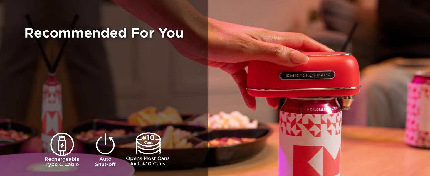 Kitchen Mama Orbit One Rechargeable Can Opener smooth edge can opener for seniors best can opener