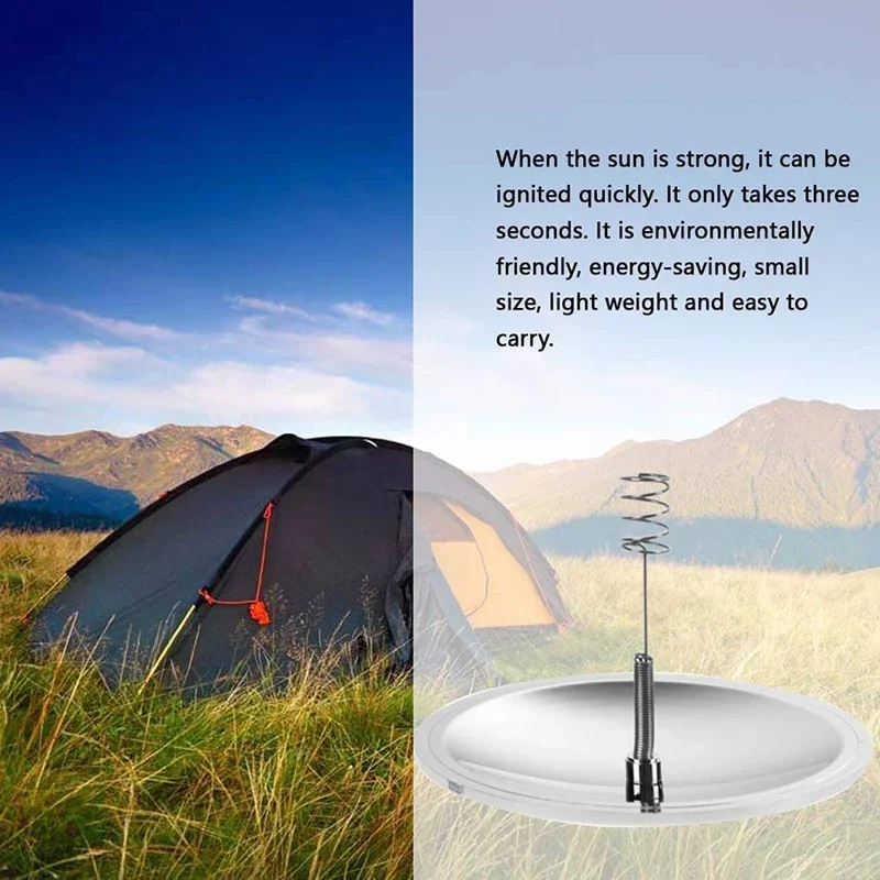 Outdoor Camping Solar Lighter Fire Emergency Travel Kits Portable Outdoor Tools For Hiking and Camping Solar Lighter