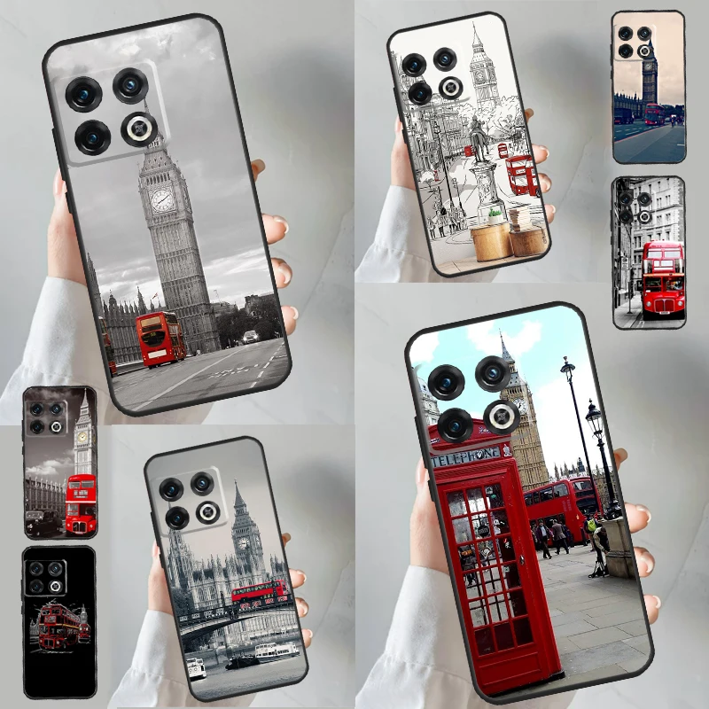 London Red Bus Big Ben Per Oneplus Nord 2T Ce 2 3 Lite N10 N20 N30 N100 N200 Ace 11 8 9 10 Pro 8T 9R 10T 10R Case