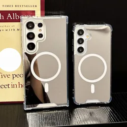 Elegant Shockproof Mirror Phone Case with Reflective Back Cover for ForGalaxyNote20U (Silver)