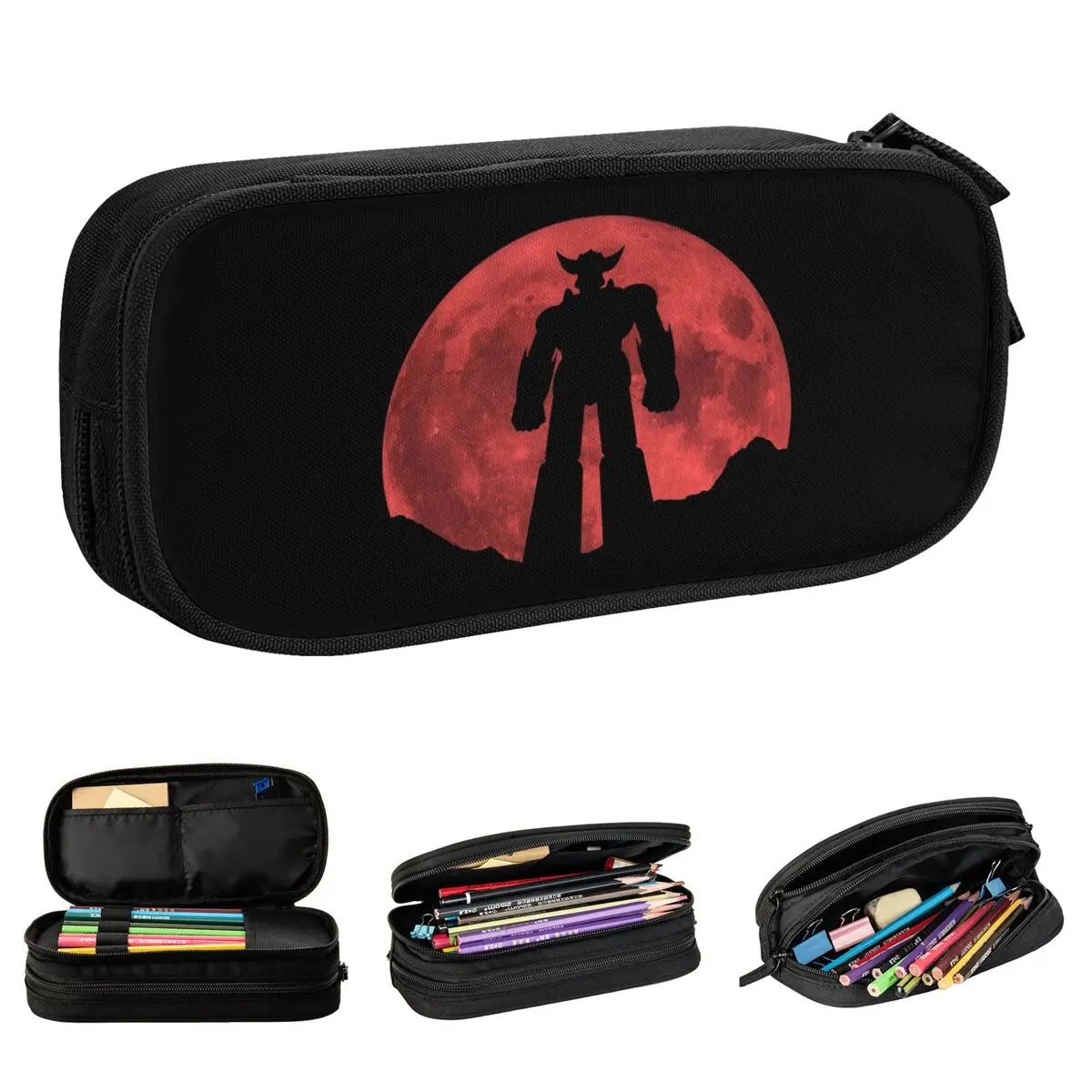 

Mazinger Z Manga Pencil Cases Cute Goldorak Actarus Anime Pen Box Bags Girl Boy Big Capacity School Supplies Zipper Pencilcases