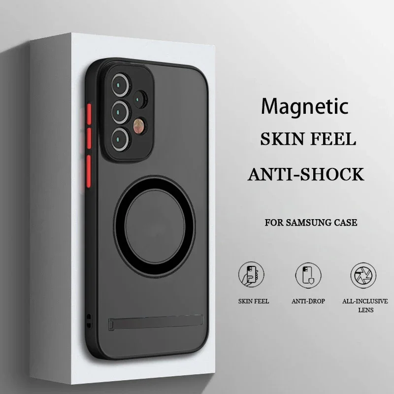Kickstand Mobile Phone Case with Magnetic Wireless Charging