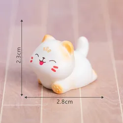 Charming DIY Cartoon Cat Resin Miniature Desktop Figurine Decor (5)