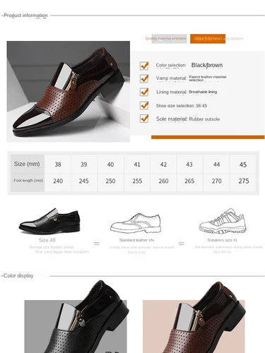 2023 Four Seasons New Men's Formal Business Leather Shoes Cover Feet Sandals Hollow out Single Shoes Breathable Wedding Shoes 5
