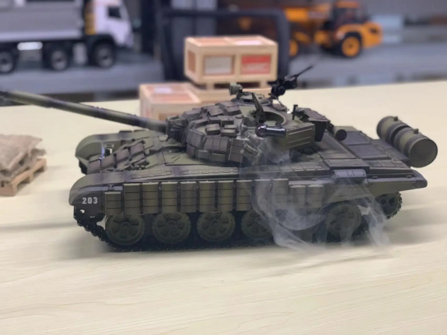 New Heng Long 1/16 7.0 Plastic Ver w/ Metal Gearbox RTR T72 Main Battle Tank RC 3939 Speaker Smoke Unit  BB Shooting Toys Boys 2