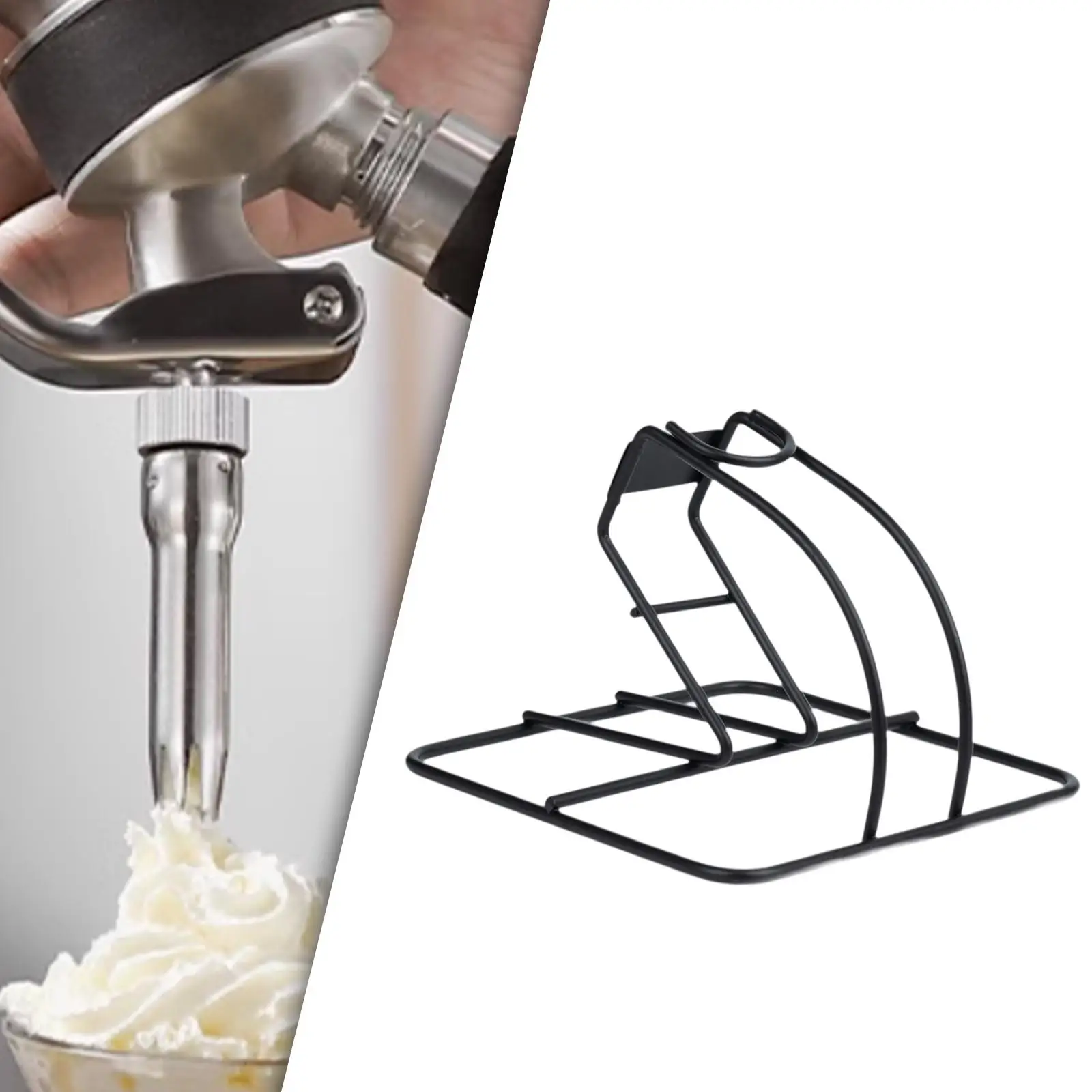 Whipped Cream Bottle Stand Countertop Stand Cream Whipper Accessory Sturdy Iron Bracket Holder