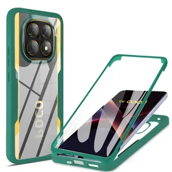 Ultimate 360 Full Cover Shockproof Phone Case with Screen Protection for Poco F7 (Dark Green)