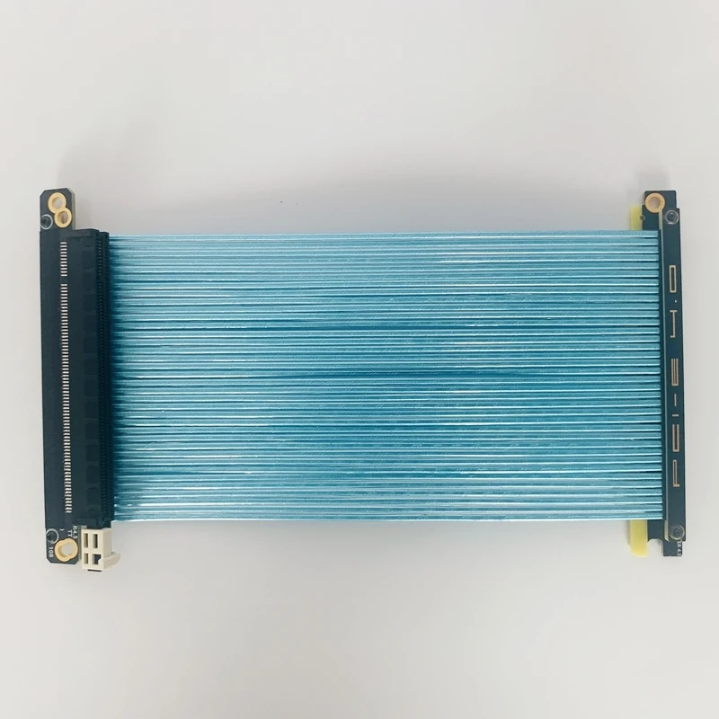 Riser Azul Preto Branco Pcie4.0 X16 Riser Cabo Rtx3060 Placa Gráfica Itx a4 Case Pci-e 4.0 16x Duplo Cabo de Extensão Reversa - Imagem 4