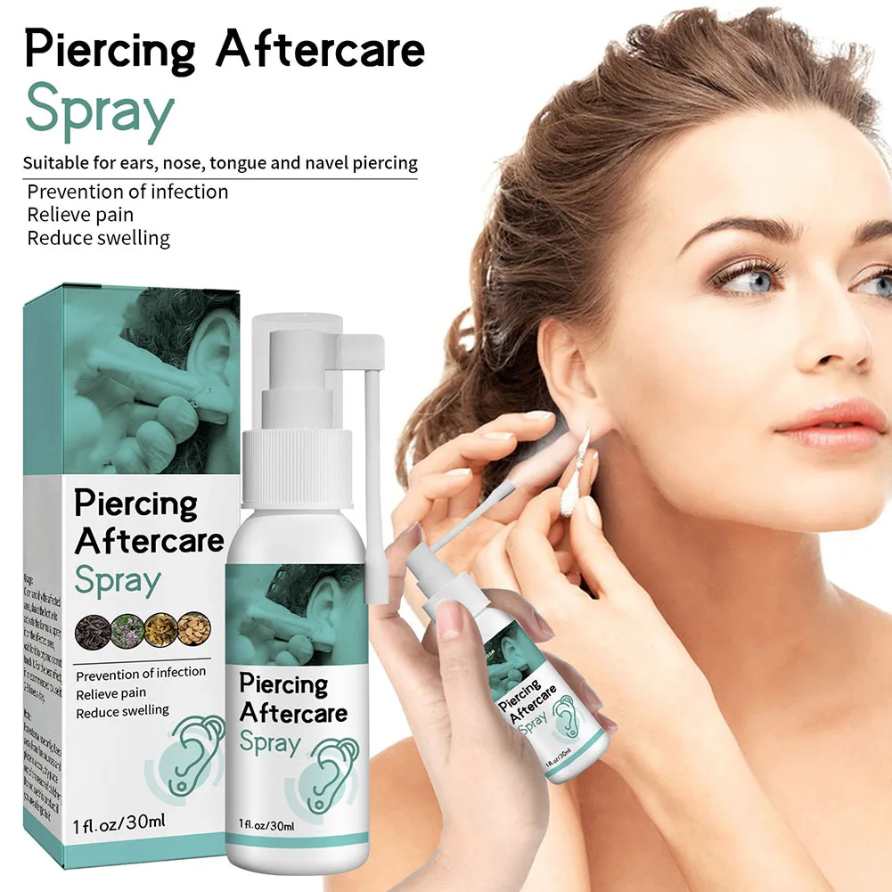 

30ML Ear Piercing Anti-clogging Aftercare Spray Reduces Swelling and Pain Ear Hole Mist Ear Hole Care Supplies