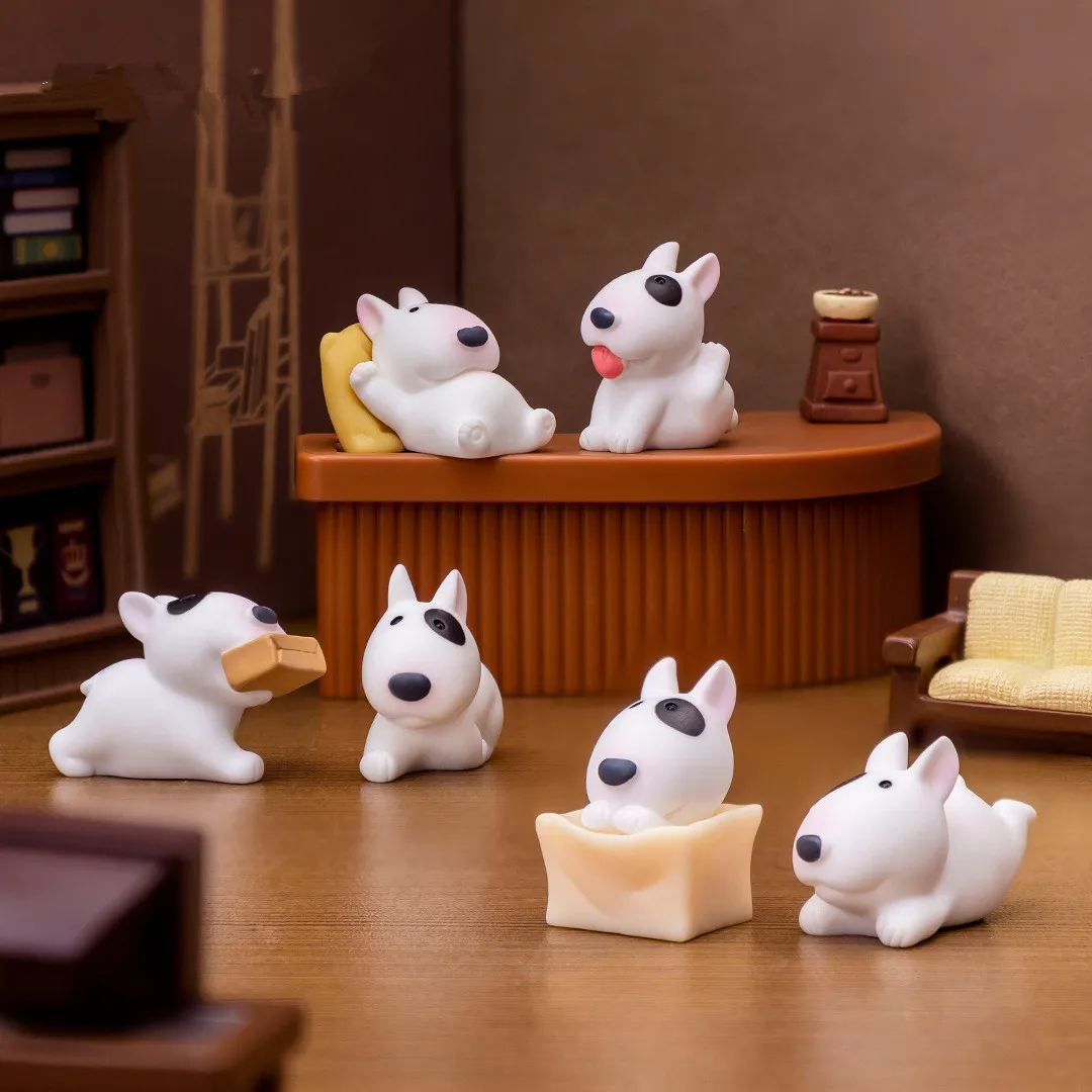 Figurines Miniatures Cute Bull Terrier Dog Micro Landscape