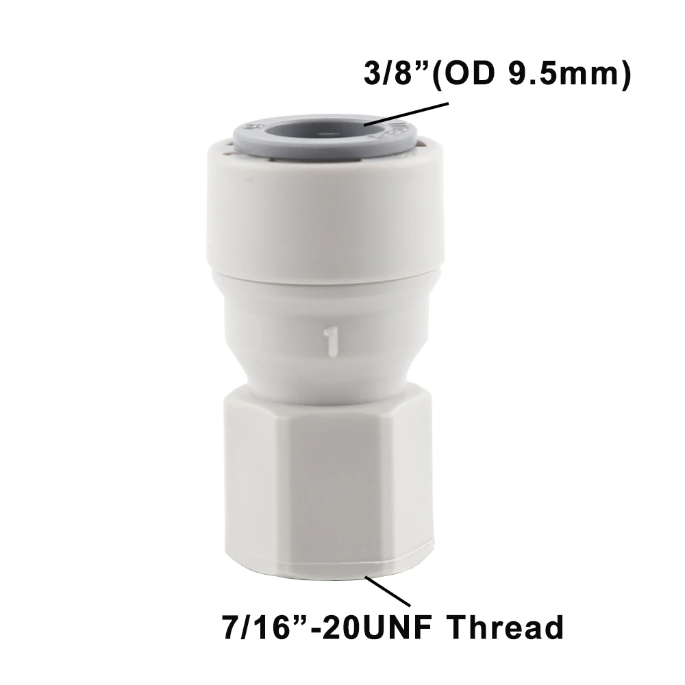 Beer Keg Connector Homebrew Fitting Water Pipe Fitting Plastic Speedfit 3/8" X 1/4" FFL Push-Fit Connectors for Homebrew Corny/Cornelius Keg