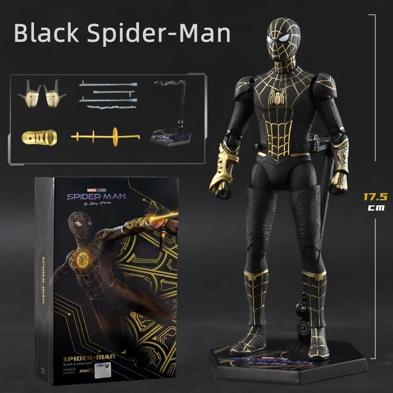 thumbnail image 1 of Figura de acción coleccionable original de Spider Man Marvel Legends 1/10 de Peter Parker, modelo articulado dorado, negro y rojo, juguete para niños, 1 of 5
