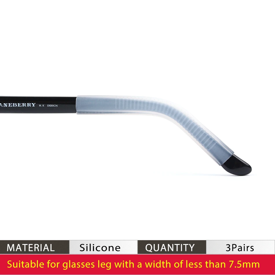 Cuscinetti Auricolari per Occhiali in Silicone, Gancio per Orecchio Antiscivolo Morbido Covers per Aste in Tessuto a Maglia, Tappi Punte per Gambe di Occhiali da Lettura/Sole in Metallo Sottil (B