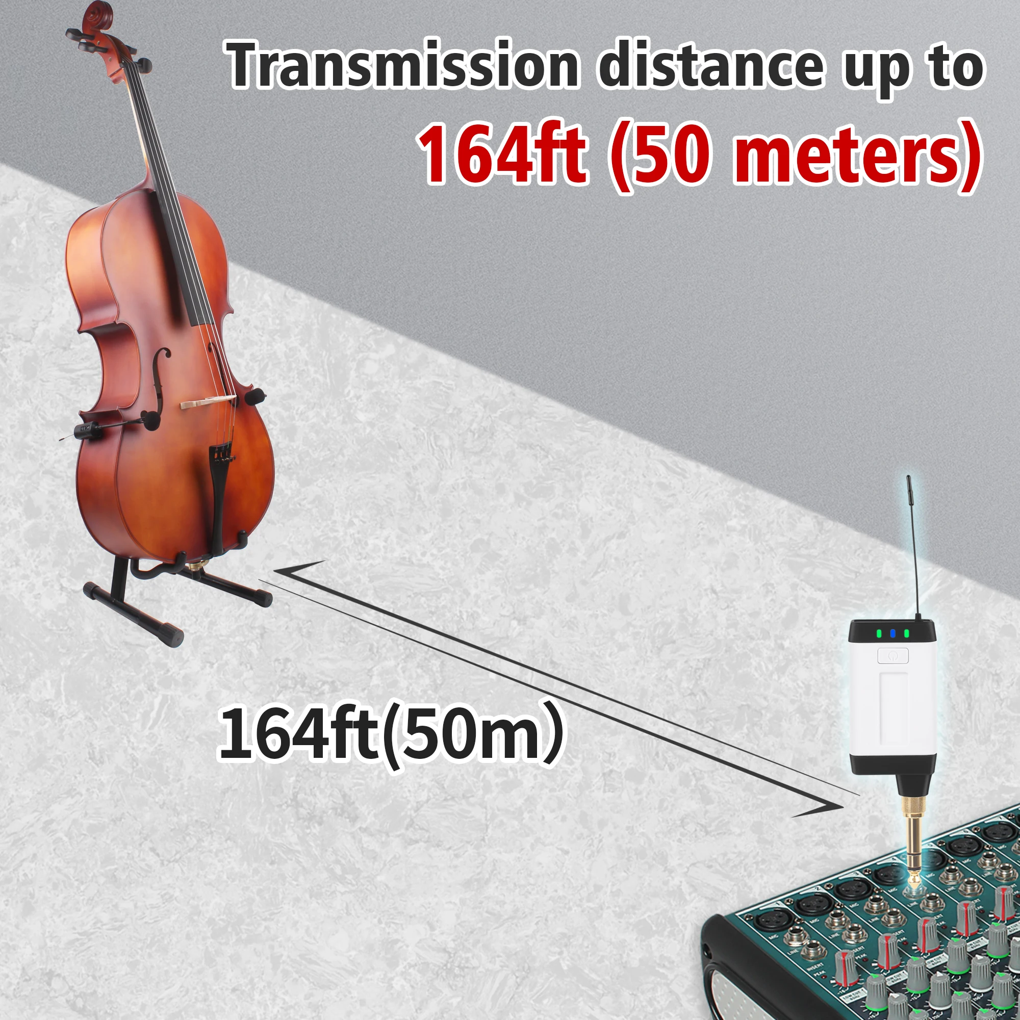 2개의 전송기 Q2/AT-5C 무선 UHF 마이크 Gooseneck 픽업 수신기와 비올론 첼로를 위한 2개의 전송기 체계를 가진 첼로 마이크