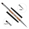 Double Head Nail Brush Crystal Handle 7mm Liner Brush For Nails UV Gel Brushes Flat Drawing Painting Pen Gel Polish For Manicure 2