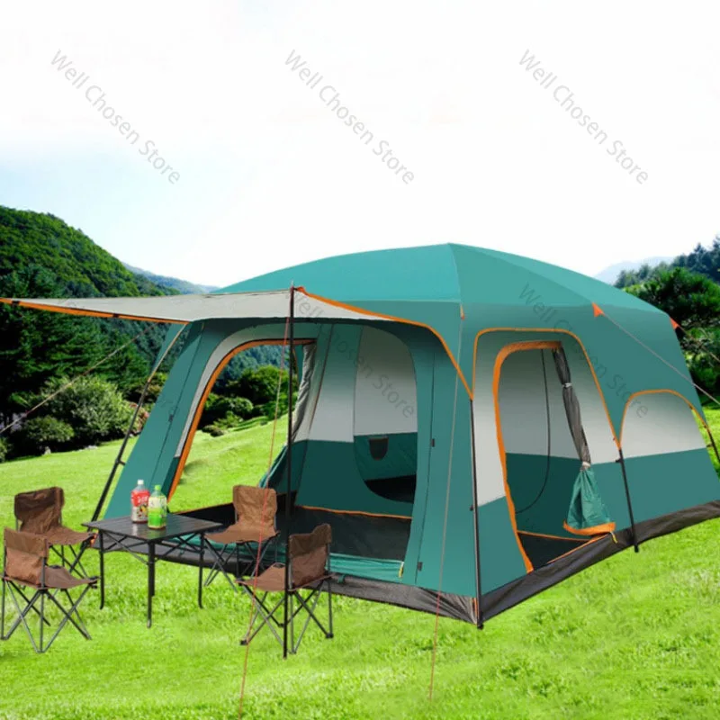 Extra Large Tent 8-12 Person Family Outdoor Picnic Camping Gathering Spacious Interior with Door&Window Fits Multiple Airbeds