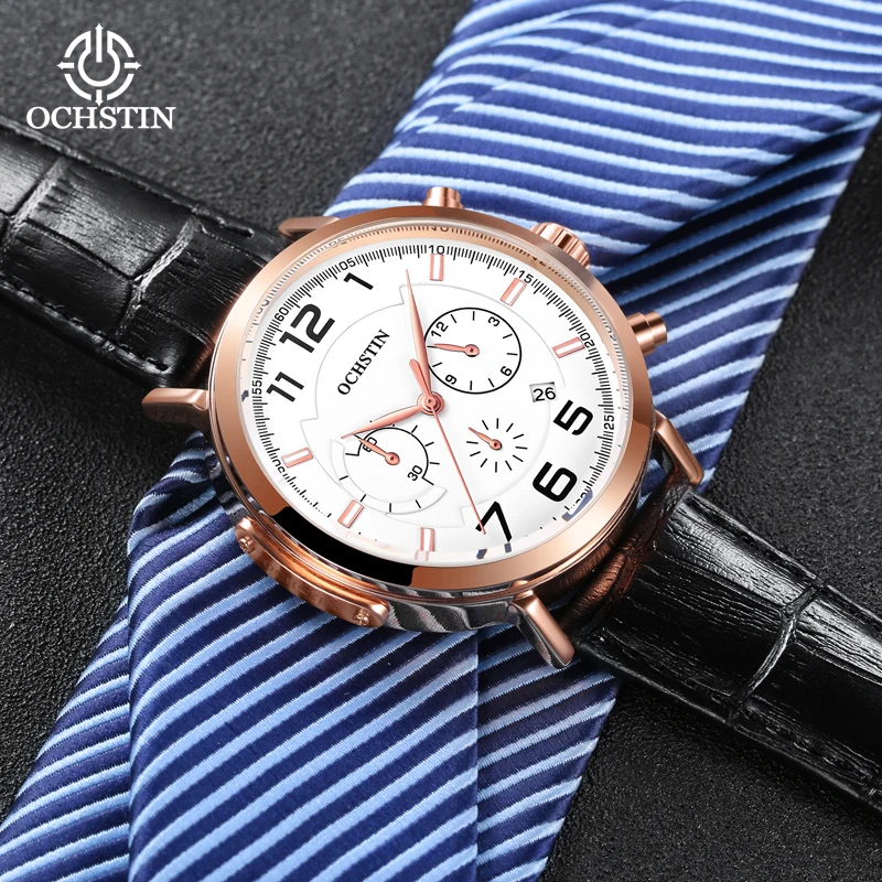 Ochstin's new product 2024 minimalist trendy commander series multifunctional quartz movement watch for men's quartz watches