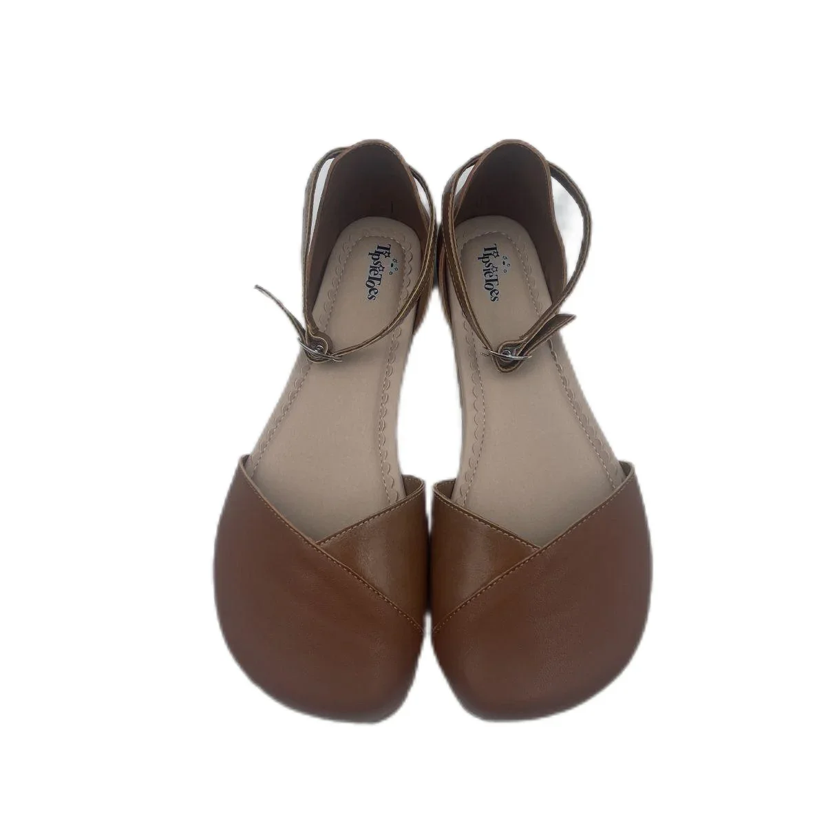 Tipsietoes 2025 Sprinng Summer Barefoot Genuine Leather Flat Sandals Women With Soft Sole Zero Drop Wider Toes Box LIght Weight 5