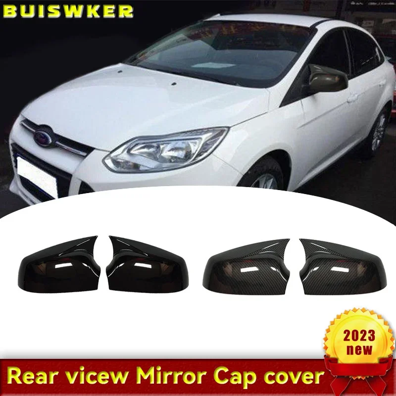 

Carbon Fiber Bright black Side Rearview Mirror Cover For Ford Focus 2002