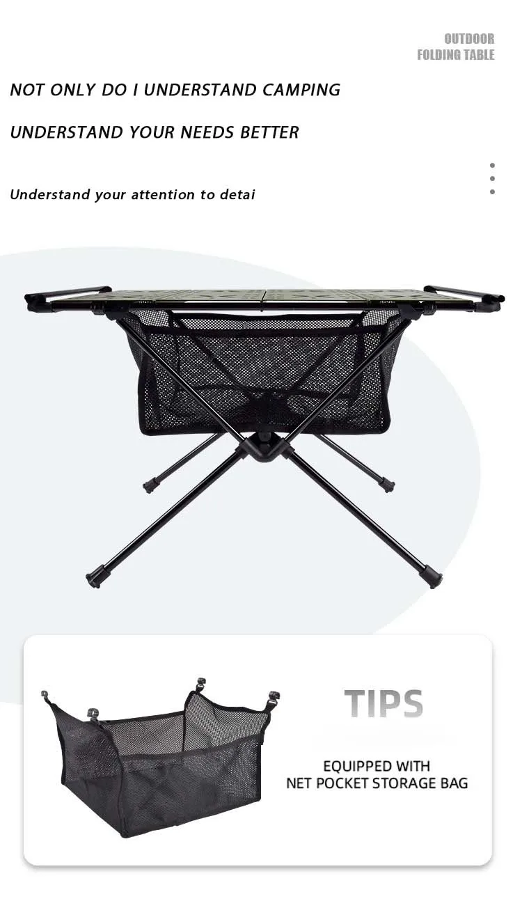 Description Picture 5 of itemTARKA Foldable Camping Table Portable Aluminum Alloy Folding Table Lightweight Picnic Fishing Outdoor Table