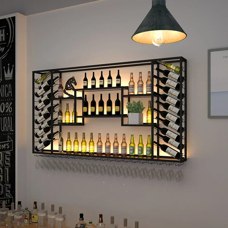 Whisky Club Bar Cabinet Small Metal Unique Holder Wine Cabinets Modern Industrial Restaurant Adega Barzinho Hotel Furnitures