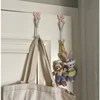 French Bow Key Holder, Double-Layered Pearl Clothes Hooks, Charming Bedroom Door Scarf Hanger, Exquisite Wall Decor 5