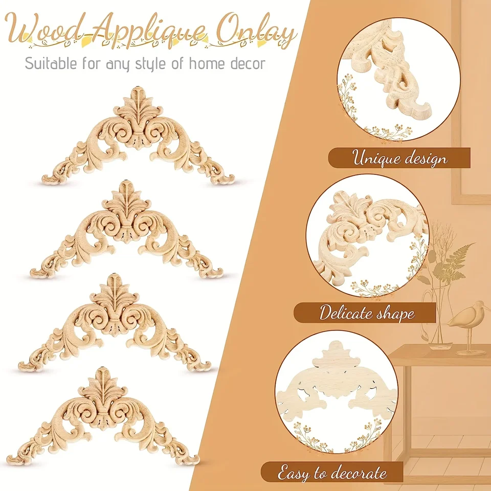 Appliques en bois - Composants en bois, sculptures et moulures en bois