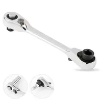 1/4 Inch Dual Head Quick Socket Portable Wrench,Wrench Screwdriver Hex Torque Wrenches Set 2-in-1 Ratchet 2